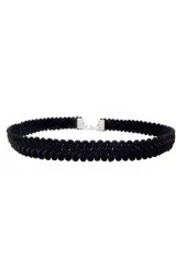 Siyah Örme Kadın Choker Kolye thumbnail 2