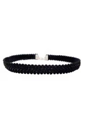 Siyah Örme Kadın Choker Kolye thumbnail 3