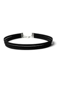 Siyah Renk Süet Kadın Choker Kolye thumbnail 1