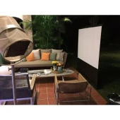 Codegen 145x82 cm Taşınabilir Portatif Pull Up Floor Screen Projeksiyon Perdesi thumbnail 5