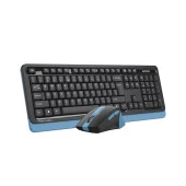 A4 TECH FG1035 Kablosuz Q Trk Optic Mouse Siyah/Mavi Multimedya Klavye - Mouse Set thumbnail 2