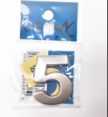 Periboia 4 Cm Plastik Krom Kaplama Kapı Numarası - 5 thumbnail 1