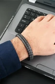 Erkek Hakiki Deri Bileklik  Manyetik Klipsli thumbnail 1