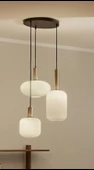 MYLİGHTS RUSTİK  ÜÇLÜ BAL CAMLI AVİZE  KASA  40CM  ESKİTME thumbnail 1