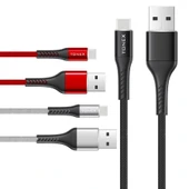 Tonex Delta Usb Type-C Metal Şarj ve Data Kablosu 1mt 3.4A thumbnail 1