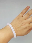 Pembe Kuvars Taşı Tasarım Bileklik 9*10mm (51568) thumbnail 1