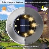 4'lü Solar Panelli Kazıklı Bahçe Aydınlatması thumbnail 2