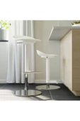 Beyaz 76 cm Bar Taburesi  JANINGE Mutfak Sandaleyesi thumbnail 2