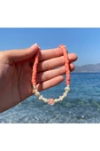 Turuncu Beyaz Renkli Boncuk Fimo Kolye Pytkfımo0025 thumbnail 1