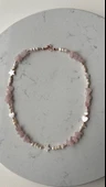 Pembe kuvars inci kolye thumbnail 4