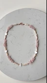 Pembe kuvars inci kolye thumbnail 5