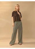 Keten Günlük Pantolon Düğmeli thumbnail 1