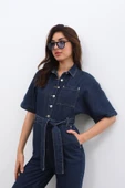 Kadın Yarasa Kol Jean Tulum Rins thumbnail 4
