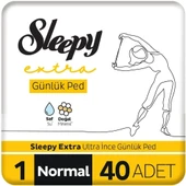 Sleepy Extra Günlük Ped Normal 120 Adet Mega Pk (3PK*40) thumbnail 3