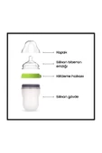 Comotomo Antikolik Silikon Biberon 2li 150ml Yeşil ve Pembe thumbnail 7