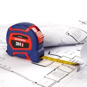 WORKPRO WP261008 3Mx16mm/10Ft. Naylon Kaplama Sarı Çelik Şerit Metre thumbnail 4