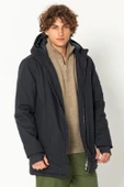 Erkek Teknolojik Kumaşlı Çift Fermuarlı Yağmur Ve Rüzgar Geçirmez Kalın Klasik Kışlık Mont thumbnail 12
