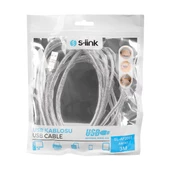S-link SL-AF2003 Usb2.0 3m Şeffaf Uzatma Kablo thumbnail 2
