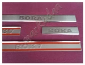 WOC Chrome VW Bora Krom Kapı Eşiği 1998-2004 4 Parça Paslanmaz Çelik thumbnail 2
