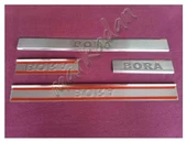 WOC Chrome VW Bora Krom Kapı Eşiği 1998-2004 4 Parça Paslanmaz Çelik thumbnail 3