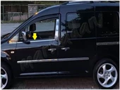 VW Caddy Krom Cam Çıtası 2004-2014 4 Parça Paslanmaz Çelik thumbnail 3