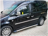 VW Caddy Krom Cam Çıtası 2004-2014 4 Parça Paslanmaz Çelik thumbnail 2