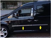 VW Caddy Krom Yan Kapı Çıtası 2004-2014 4 Parça Paslanmaz Çelik thumbnail 2