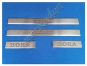 VW Bora Krom Kapı Eşiği 1998-2004 4 Parça Paslanmaz Çelik thumbnail 1