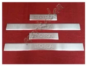 DB Chrome VW Bora Krom Kapı Eşiği 1998-2004 4 Parça P.Çelik thumbnail 1
