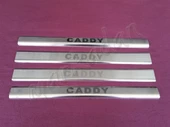 WOC Chrome VW Caddy Krom Kapı Eşiği 2004-2014 4 Parça Paslanmaz Çelik thumbnail 1