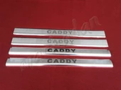DB Chrome VW Caddy Krom Kapı Eşiği 2004-2014 4 Parça P.Çelik thumbnail 1