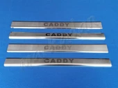 VW Caddy Krom Kapı Eşiği 2015-2020 4 Parça Paslanmaz Çelik thumbnail 1
