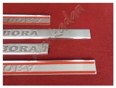 DB Chrome VW Bora Krom Kapı Eşiği 1998-2004 4 Parça P.Çelik thumbnail 2
