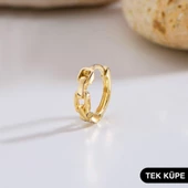 14 Ayar Tek Halka Altın Küpe 0,55 gr thumbnail 1