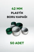 Plastik Boru Kapağı 42 MM (50 Adet) thumbnail 1