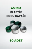 Plastik Boru Kapağı 45 MM (50 Adet) thumbnail 1