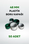 Plastik Boru Kapağı 48 MM (50 Adet) thumbnail 1