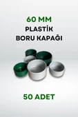 Plastik Boru Kapağı 60 MM (50 Adet) thumbnail 1