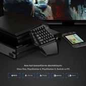 Gamesir VX PS4 - Xbox One - Switch - Switch Lite - PC Uyumlu Siyah Klavye ve Mouse Seti thumbnail 3