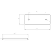 12 Ledli Side Marker Lamba 12V/24V Beyaz - 51-B thumbnail 2