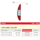 Fiat Doblo Sol Arka Duysuz Stop Lambası 2002-2004 -46738735 thumbnail 2
