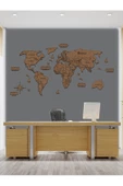 KEMSON World Map 2d Ahşap Dünya Haritası Duvar Dekoru thumbnail 4