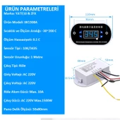 Yate10 W1308A 220V 10A -30+200C Termostat thumbnail 4