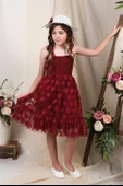 Şapkalı Gipeli Kız Elbise MNK0609 thumbnail 16