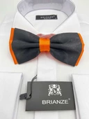 Brianze Siyah Turuncu Saten Papyon thumbnail 1
