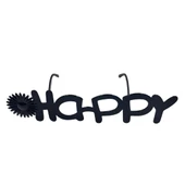 Parti Gözlük Çiçekli Happy Siyah thumbnail 2