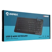 Everest KB-410 Siyah USB Q Mini Klavye thumbnail 5