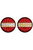 ÇERAY Hamburger Tip Ledli Stop Lamba 12 Volt Römork Karavan 4 Modlu 2 Adet thumbnail 3