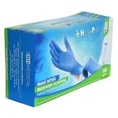 Has-Pet Pudrasız Mavi Nitril Eldiven Orta Boy (M) 100 Lü Paket thumbnail 3
