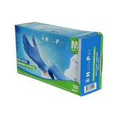Pudrasız Mavi Nitril Eldiven Orta Boy (M) 100 Lü Paket thumbnail 6